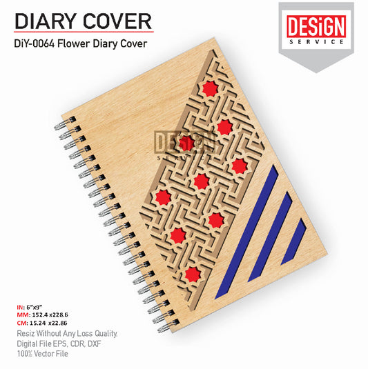 DiY Art Flower Diary Cover