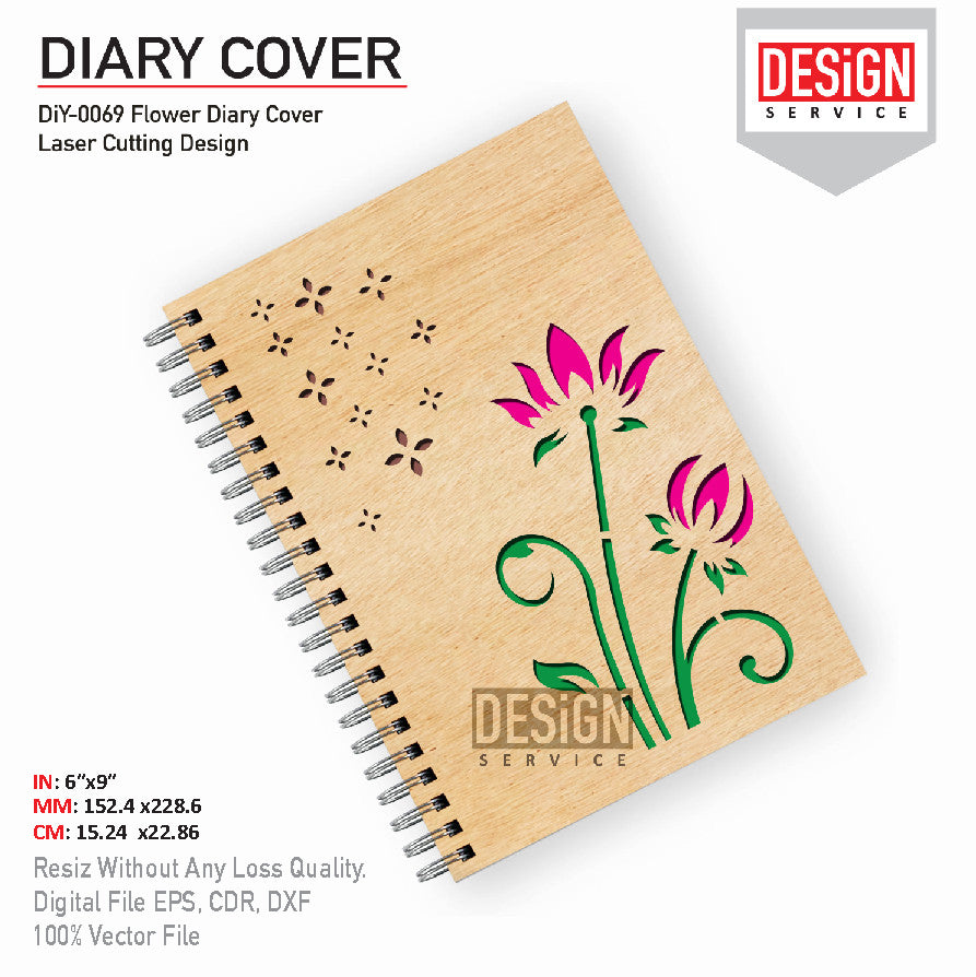 DiY Art Flower Diary Cover