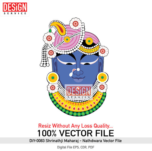 DiY Art Shrinathji Maharaj - Nathdwara Vector File