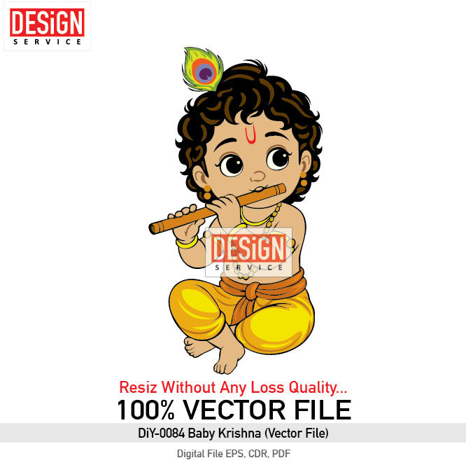 DiY Art Baby Krishna Vector File