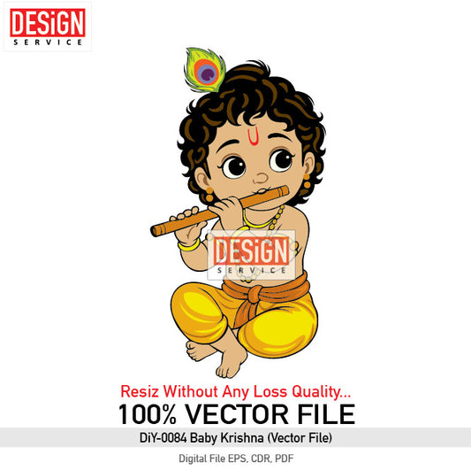 DiY Art Baby Krishna Vector File