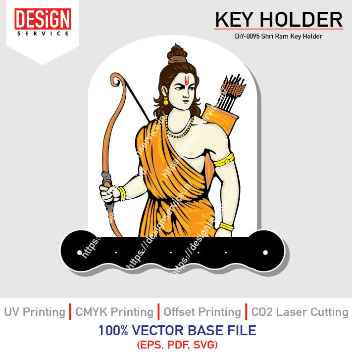 DiY Art Shri Ram Key Holder