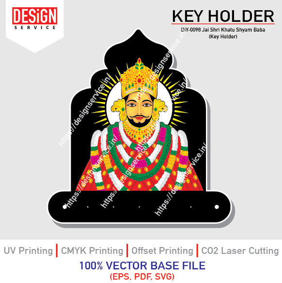 DiY Art Jai Shri Khatu Shyam Baba (Key Holder)