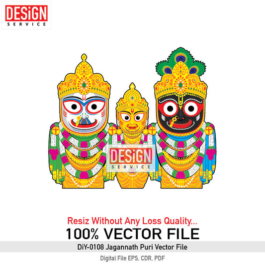 DiY Art Jagannath Puri Vector File