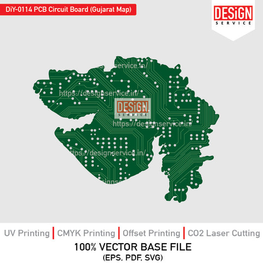 PCB Circuit Board (Gujarat Map) DiY Art