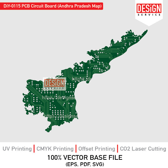 PCB Circuit Board (Andhra Pradesh Map) DiY Art