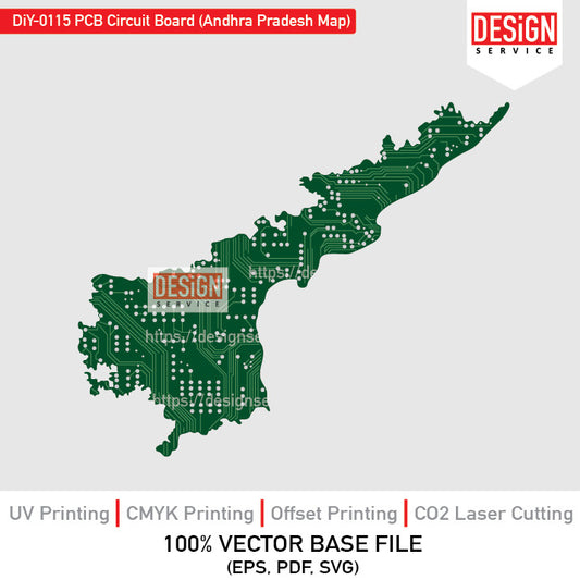 PCB Circuit Board (Andhra Pradesh Map) DiY Art