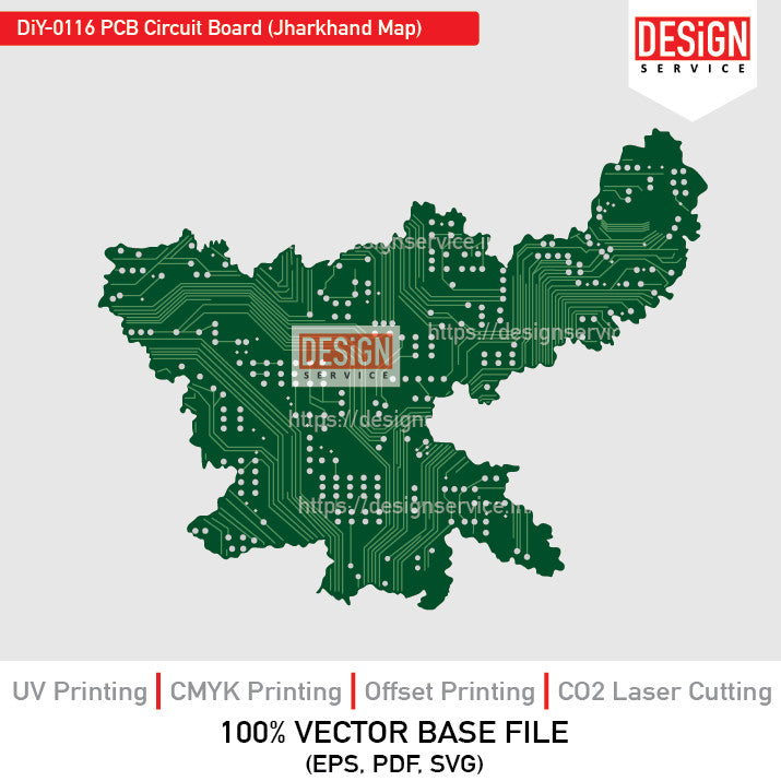 PCB Circuit Board (Jharkhand Map) DiY Art