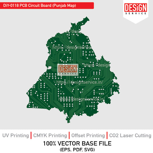 PCB Circuit Board (Punjab Map) DiY Art