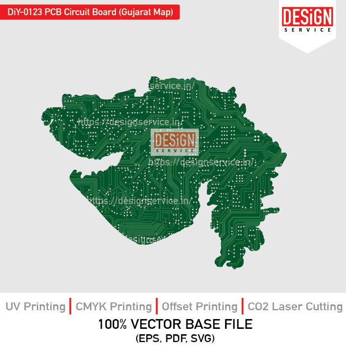 PCB Circuit Board (Gujarat Map) DiY Art