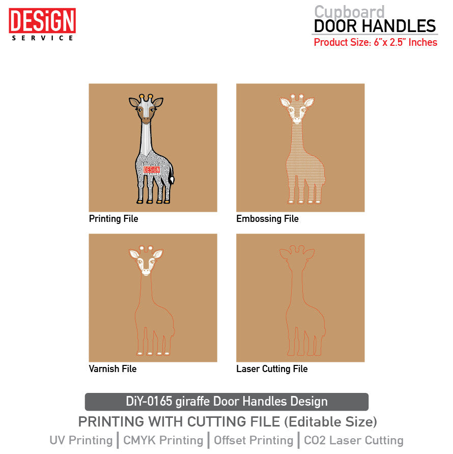 DiY Art Giraffe Door Handles Design
