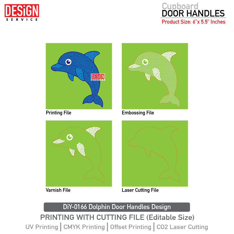 DiY Art Dolphin Door Handles Design