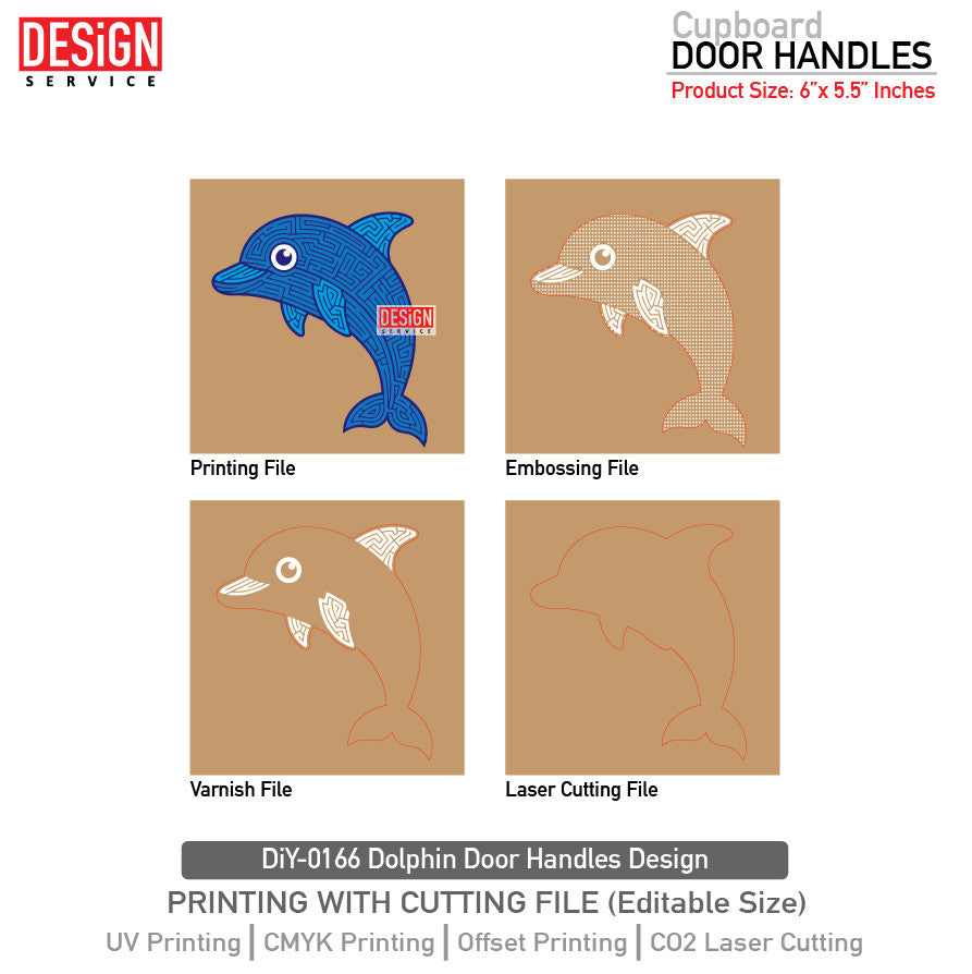 DiY Art Dolphin Door Handles Design