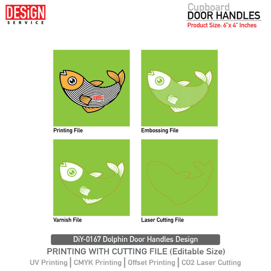 DiY Art Dolphin Door Handles Design
