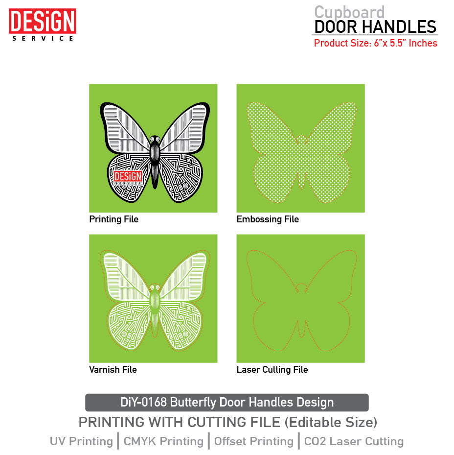 DiY Art Butterfly Door Handles Design