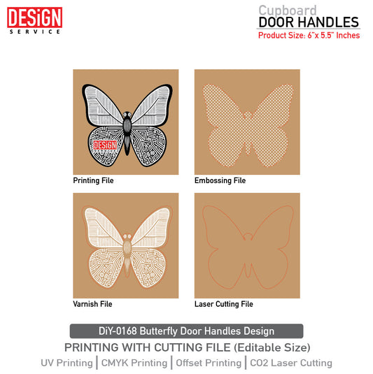 DiY Art Butterfly Door Handles Design