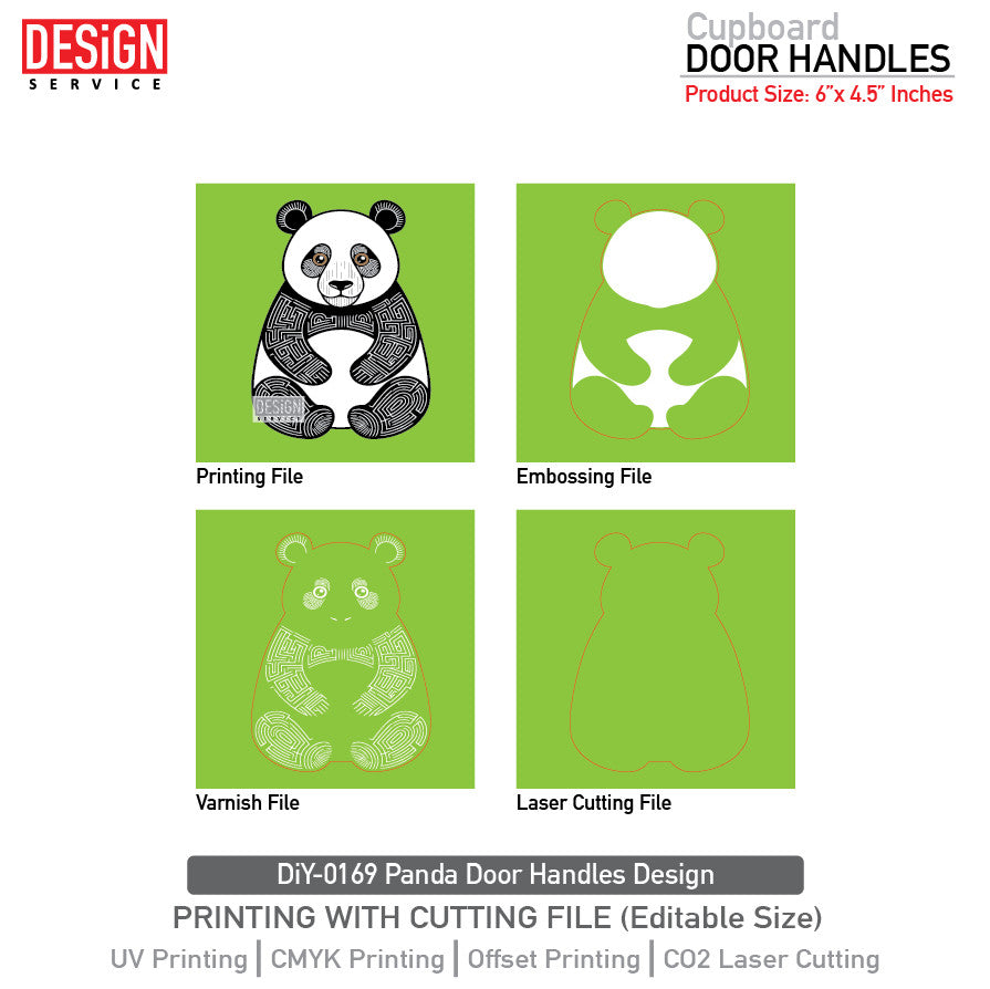 Panda Door Handles Design DiY Art