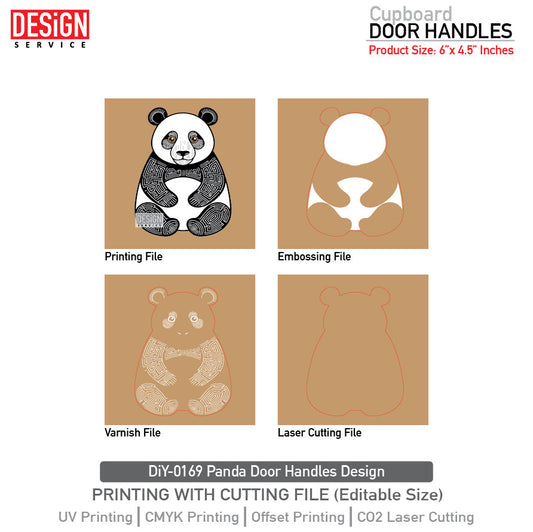 Panda Door Handles Design DiY Art