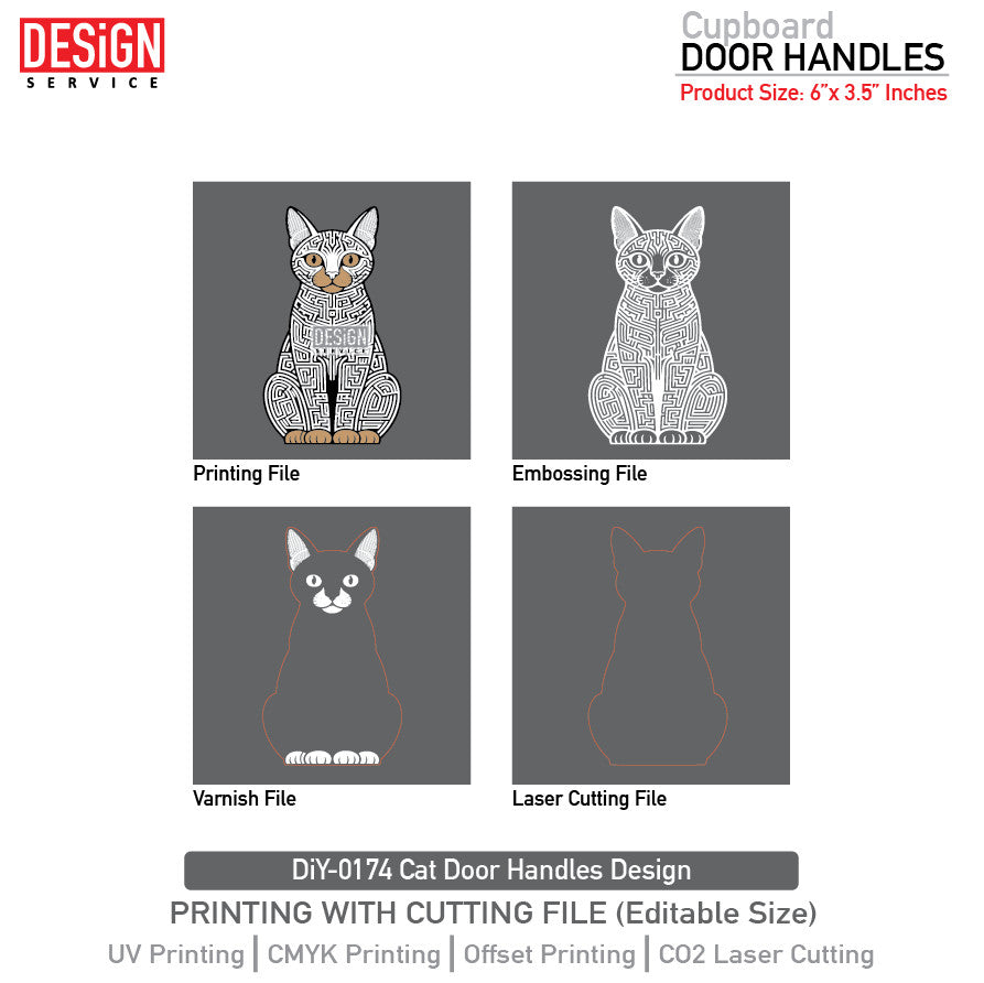 DiY Art Cat Door Handles Design