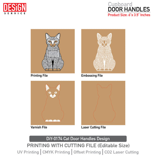 DiY Art Cat Door Handles Design