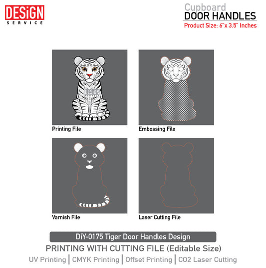 DiY Art Tiger Door Handles Design