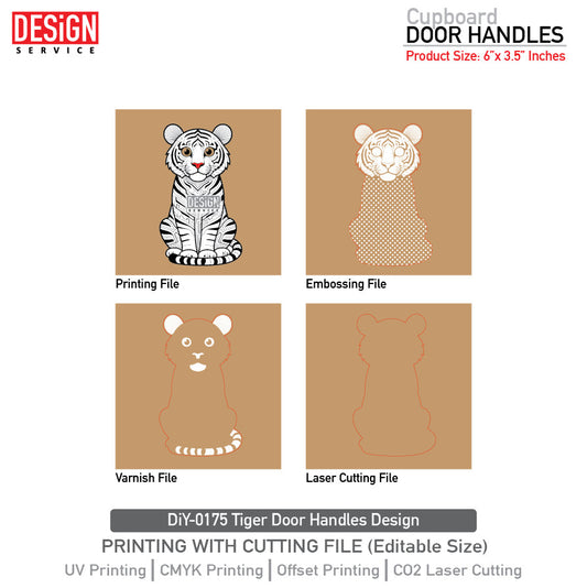 DiY Art Tiger Door Handles Design