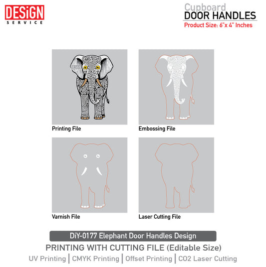 DiY Art Elephant Door Handles Design