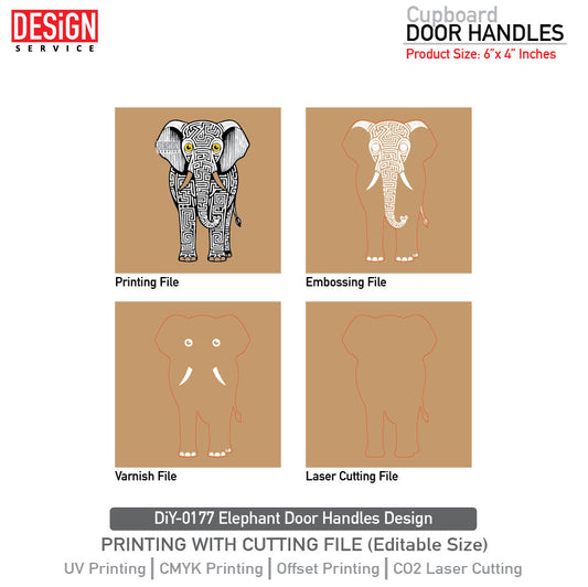 DiY Art Elephant Door Handles Design