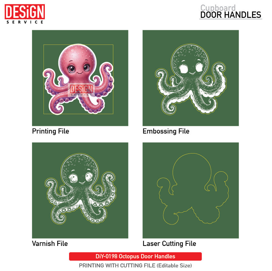 DiY Art Octopus Door Handles - UV Printing