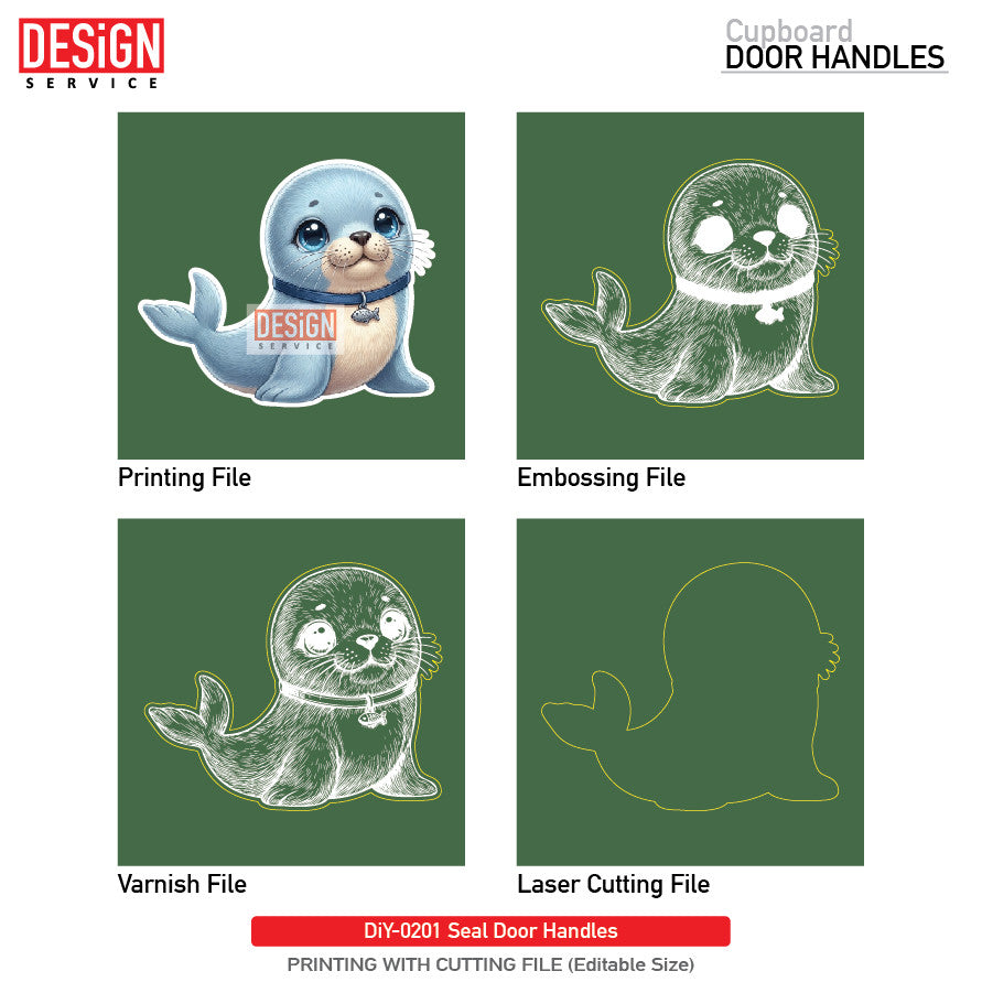 DiY Art Seal Door Handles - UV Printing