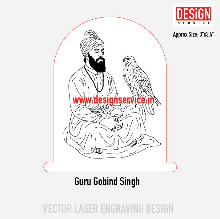 Guru Gobind Singh Engraving Design