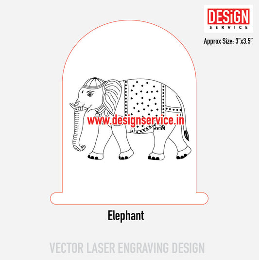 Elephant Engraving Design