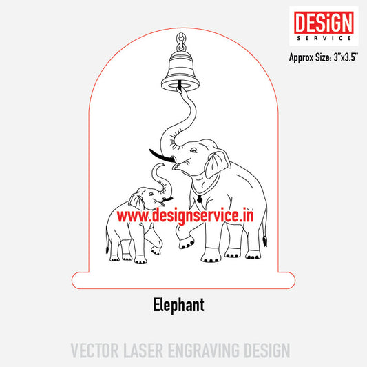Elephant Engraving Design