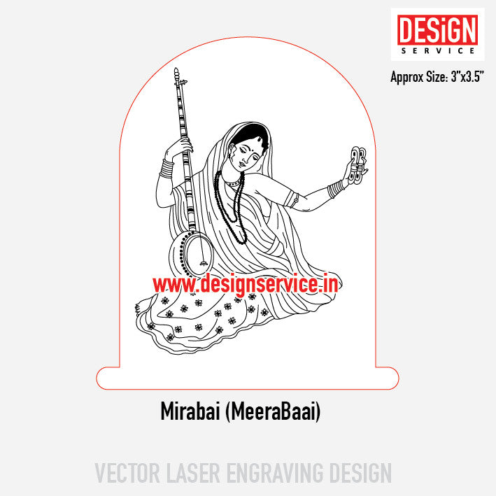 Mirabai (MeeraBaai) Engraving Design