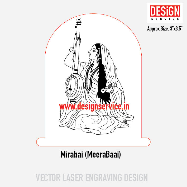 Mirabai (MeeraBaai) Engraving Design