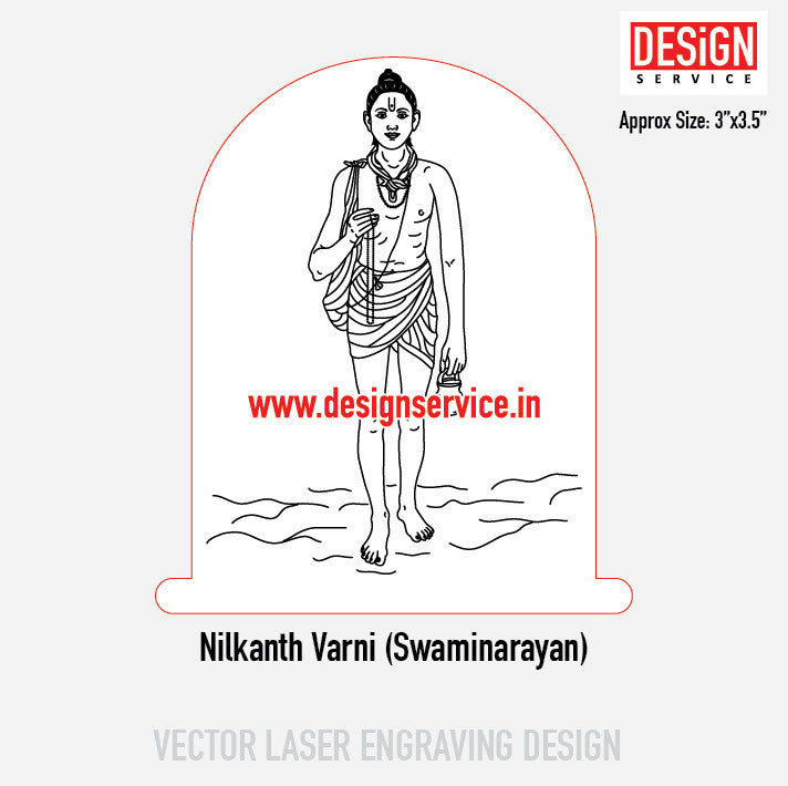 Nilkanth Varni (Swaminarayan) Engraving Design