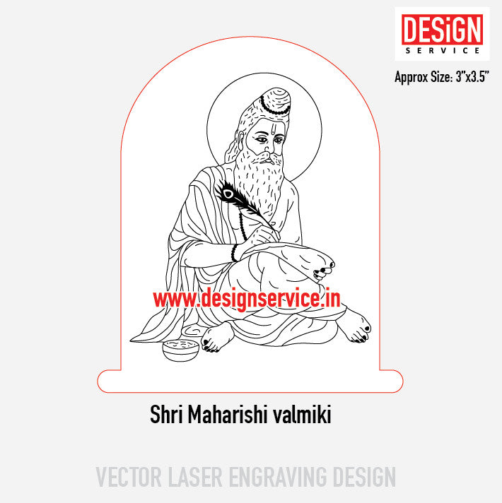 Shri Maharishi valmiki Engraving Design