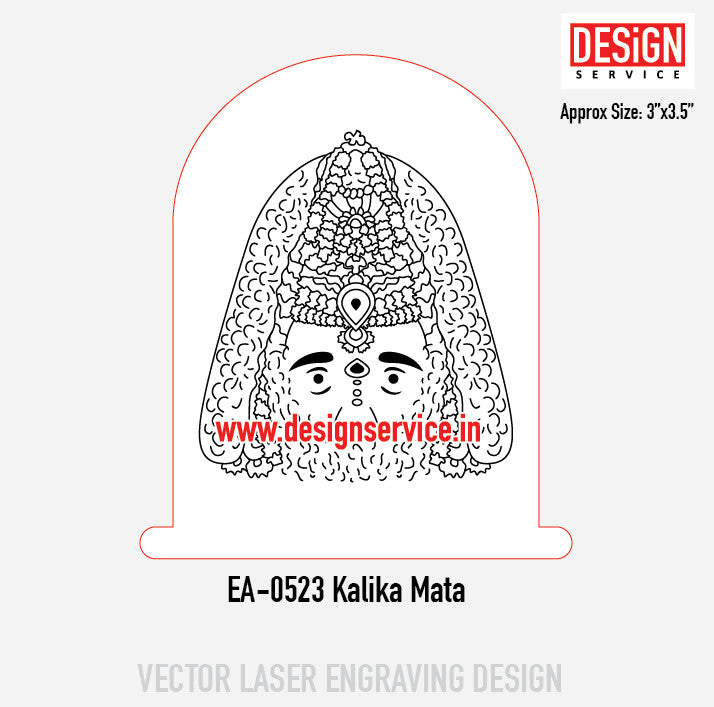 Engraving Design Kalika Mata