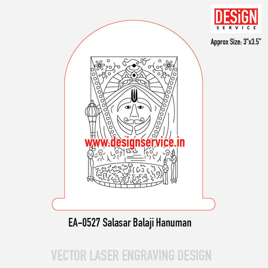 Engraving Design Salasar Balaji Hanuman