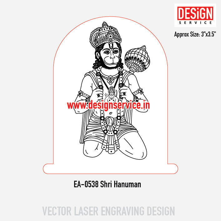 Engraving Design Shri Hanuman