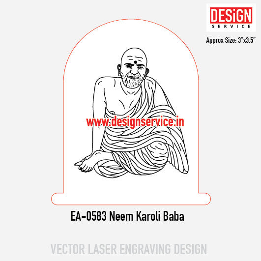 Engraving Design Neem Karoli Baba