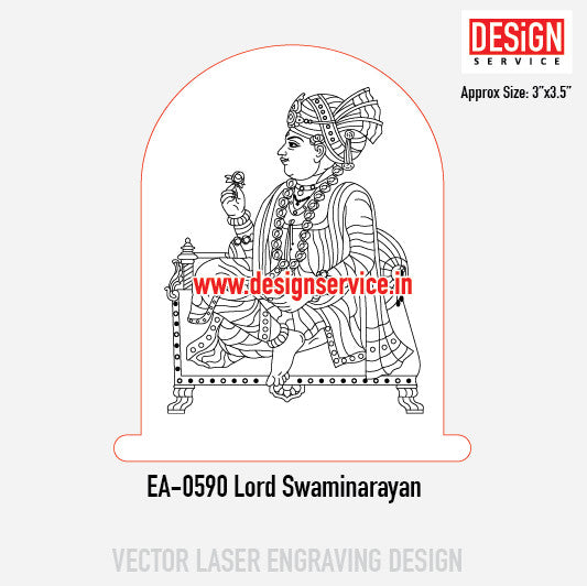 Engraving Design Lord Swaminarayan