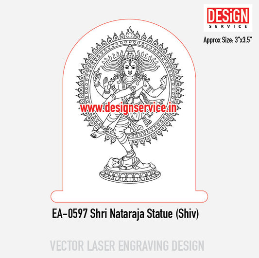 Engraving Design Shri Nataraja Statue (Shiv)
