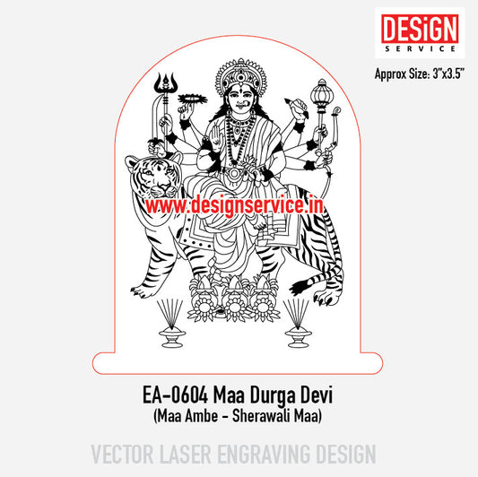 Engraving Design Maa Durga Devi
