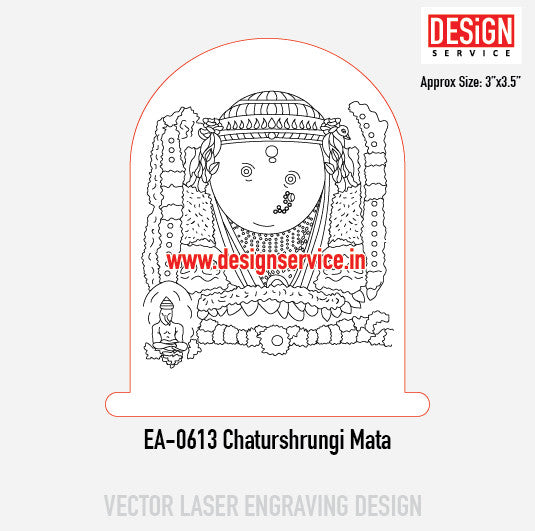 Engraving Designh Chaturshrungi Mata