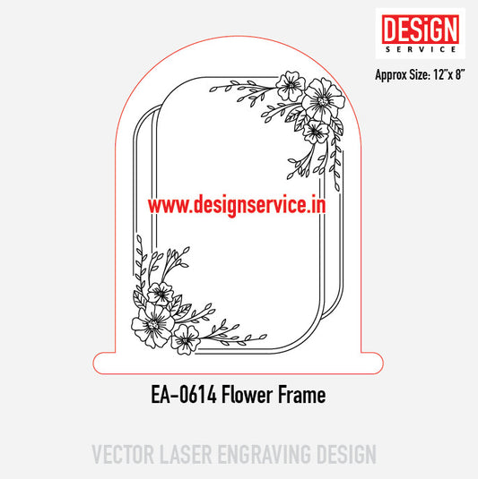 Engraving Designh Flower Frame