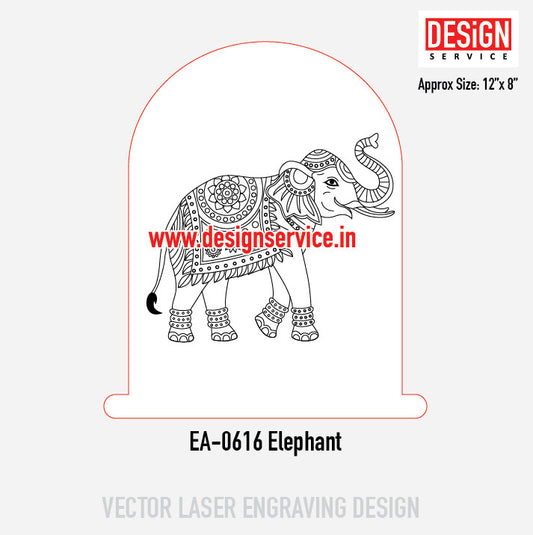 Engraving Designh Elephant