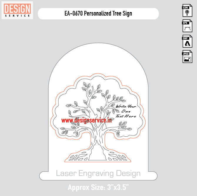 Engraving Design Personalized Tree Sign