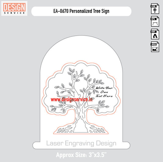 Engraving Design Personalized Tree Sign
