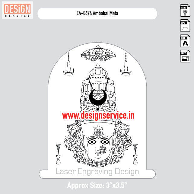 EA-0674 Ambabai Mata Engraving Design